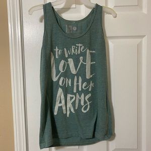 To Write Love On Her Arms blue-green tank